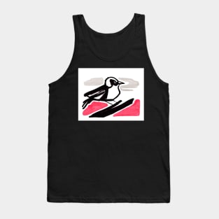 Black and red bird illustration Tank Top